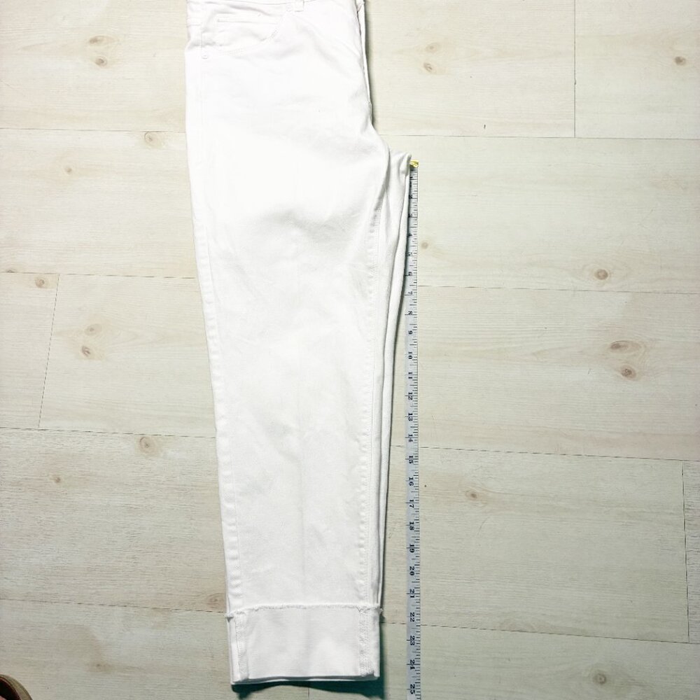 J. Jill Women's Authentic Fit Cropped White Jeans Size 12 - Picture 4 of 6